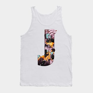 Initial Letter J doodle art Tank Top